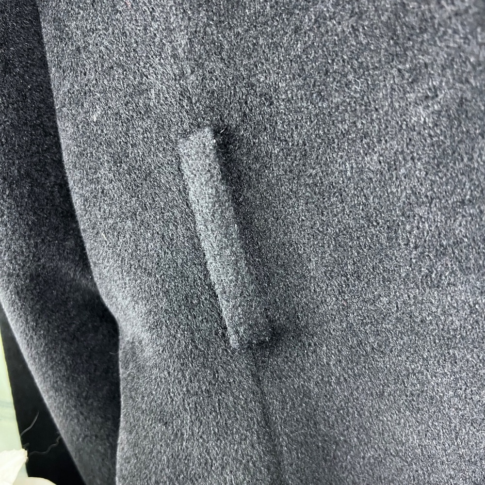 •|•PRESTON & YORK•| Angora + Wool Full Length Coat Black Size 8 - Picture 8 of 16
